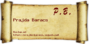 Prajda Baracs névjegykártya